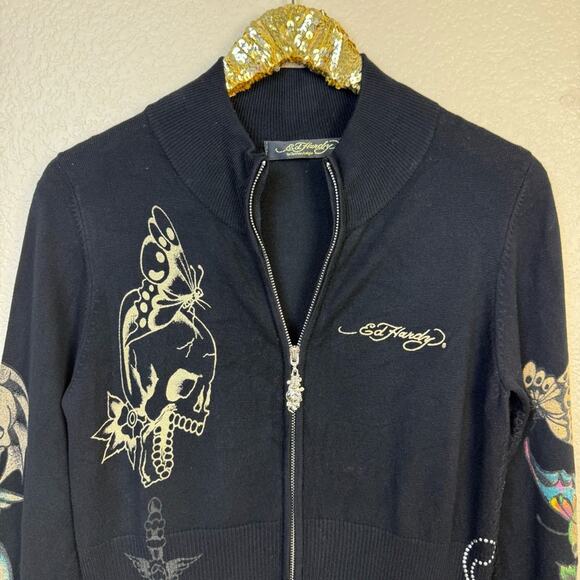 Ed Hardy • Love Kills Slowly Zip Up Cardigan - Picture 4 of 14